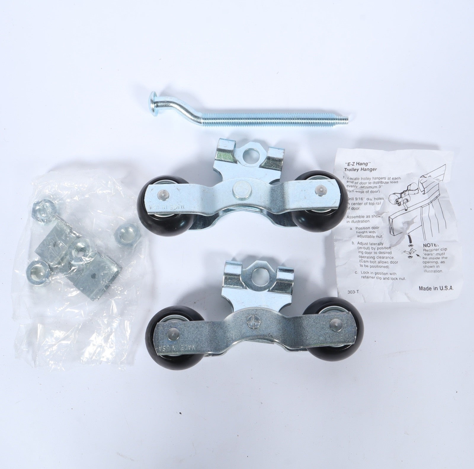 Zinc Plated Offset Flexible Round Rail Hanger Kit