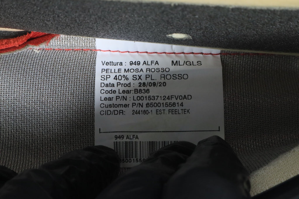 2018 - 2025 ALFA ROMEO STELVIO REAR LEFT SIDE SEAT UPPER CUSHION RED OEM