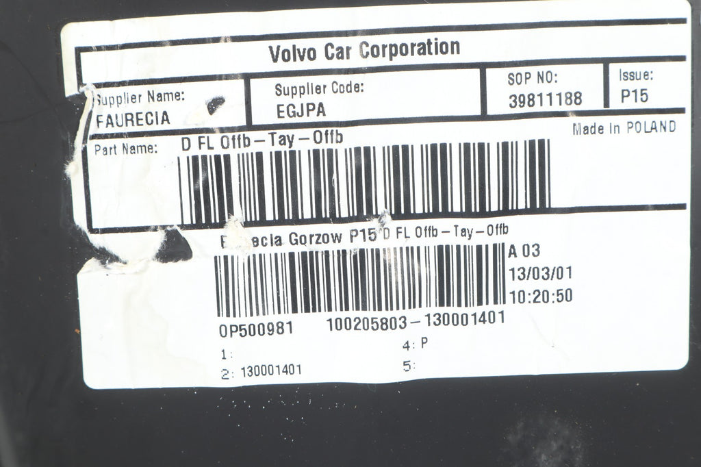 2006 - 2013 VOLVO C70 LEFT FRONT DOOR TRIM PANEL OEM 8676933