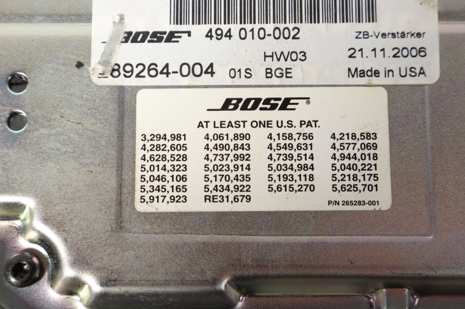 2007-2009 Audi Q7 Bose Premium Radio Amplifier Audio Module Amp 4L0035223D