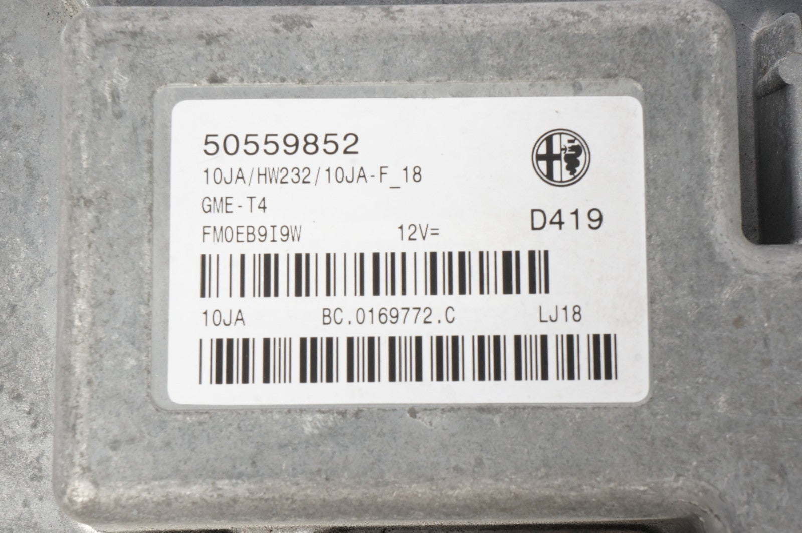 2018 - 2025 ALFA ROMEO STELVIO 2.0L ENGINE CONTROL MODULE UNIT ECU OEM 50559852
