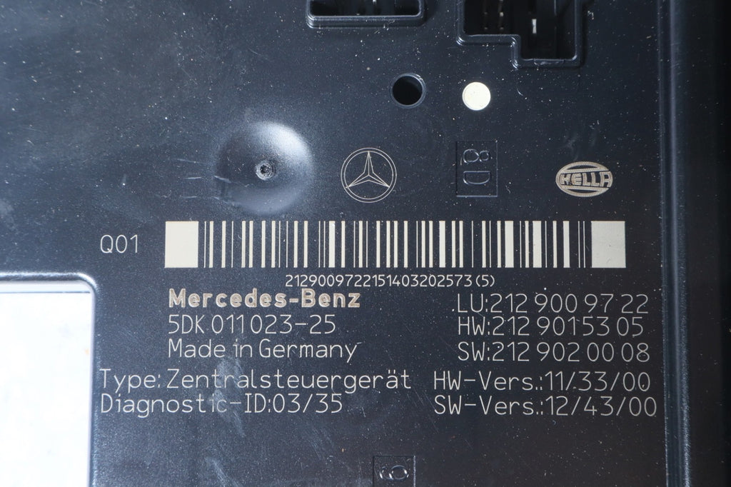 10-18 Mercedes W212 E350 E400 Rear SAM Fuse Box Relay Control 2129001406 OEM