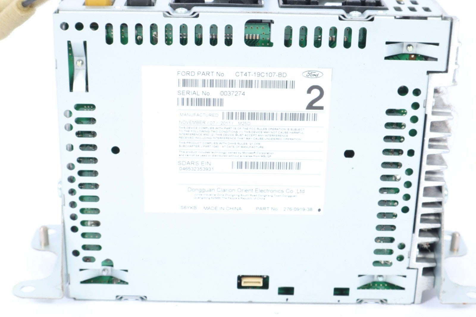 2010-2014 FORD EDGE LINCOLN MKX RECIEVER W/ SINGLE DISC OEM CT4T-19C107-BD
