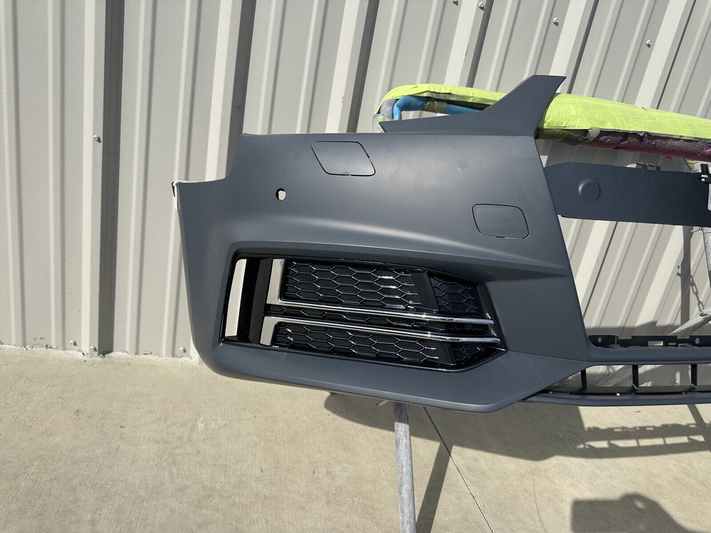 2018 2019 Audi S4 A4 w/ S-line Front Bumper Cover NEW Primed W/Grilles