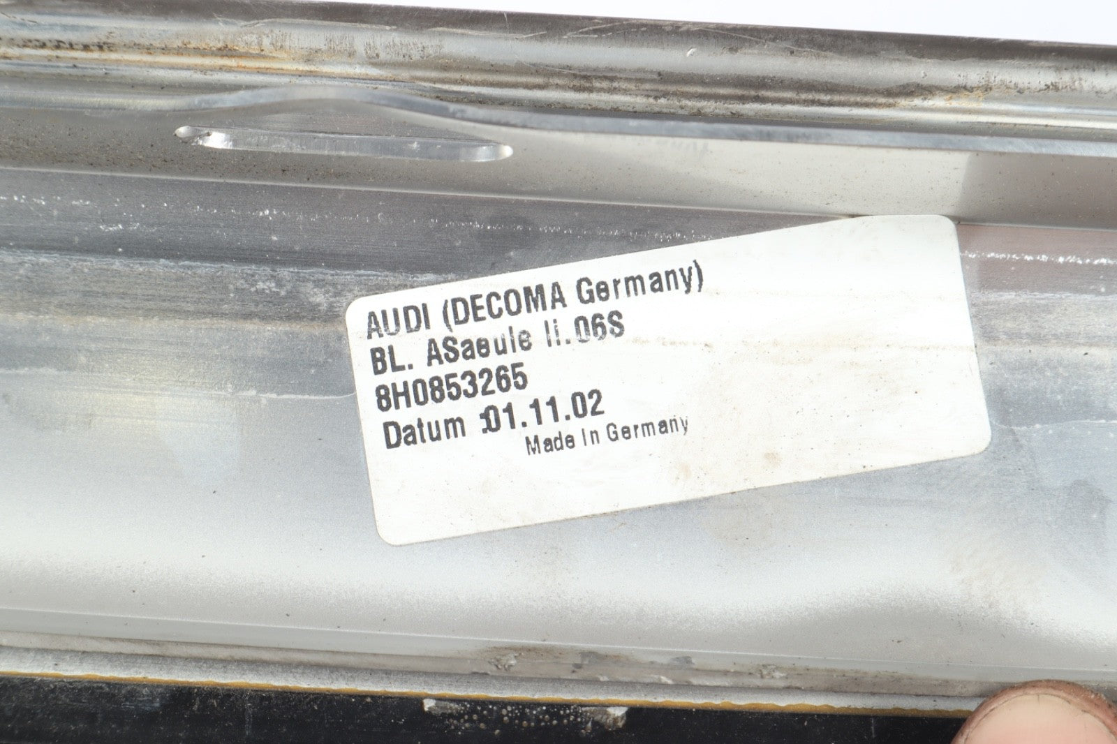 02-09 AUDI B7 A4 S4 RS4 CONVERTIBLE FRONT LEFT DRIVER WINDSHIELD TRIM OEM