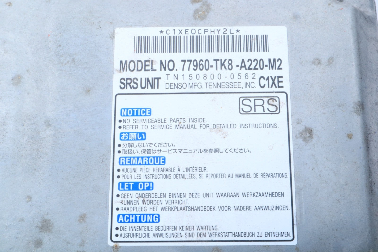2014-2017 Honda Odyssey Diagnostic Computer Module SRS Unit OEM