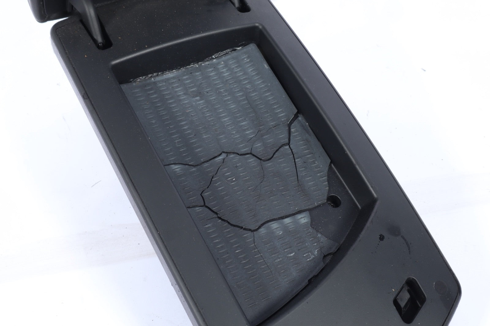 2005-2010 BMW X3 CENTER CONSOLE BLACK LEATHER ARMREST LID STORAGE OEM
