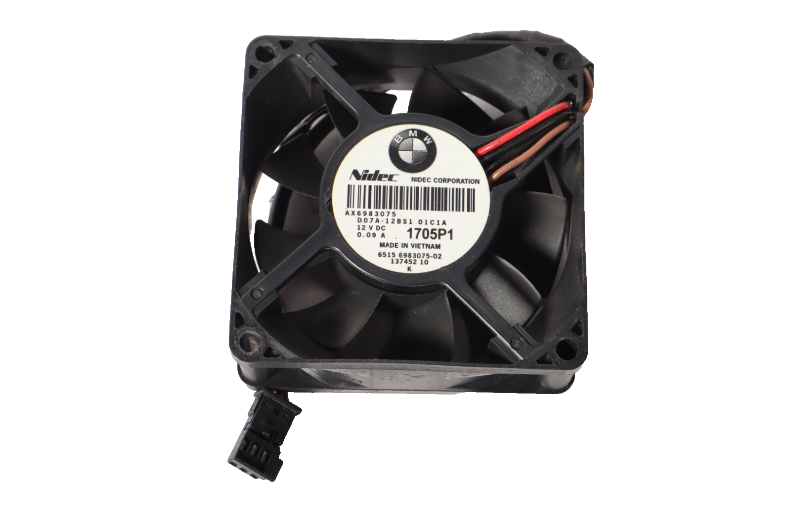 12-18 BMW F12 F13 640i 650i Amplifier Amp Cooling Fan 6515 6983075-02 Oem