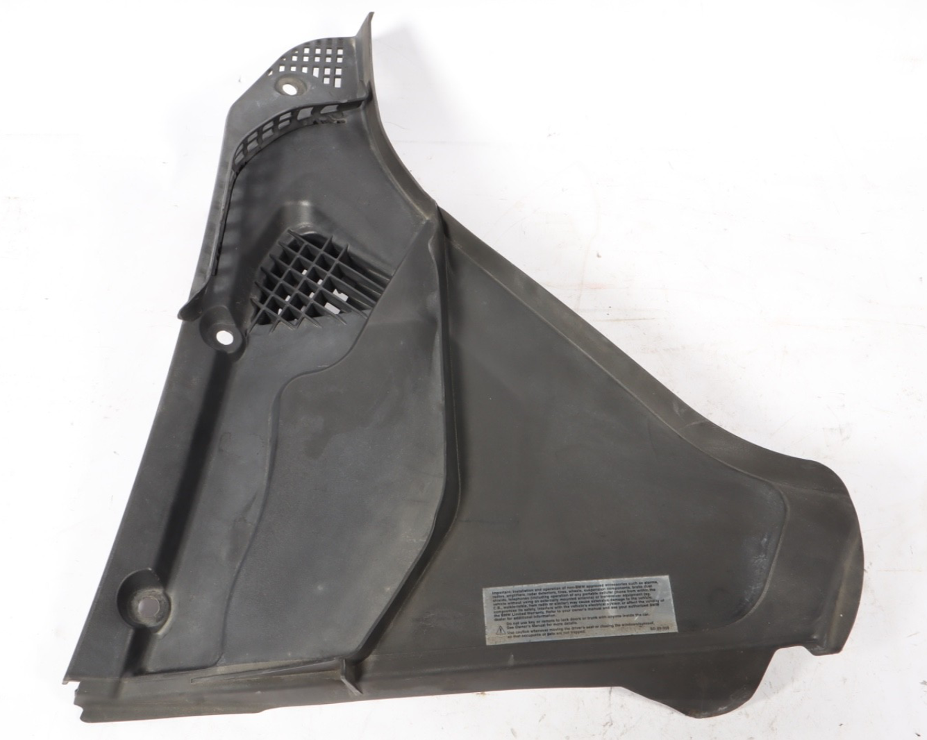 2012–2017 BMW 650i Cowl Grille Panel Right Extension Cover Trim OEM 51716987605