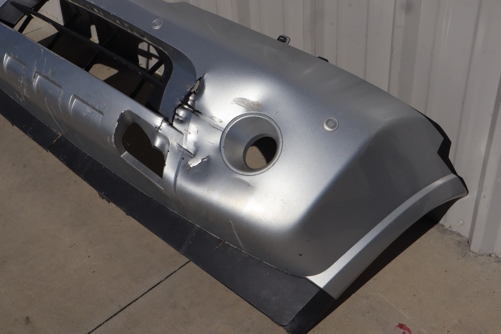 2007-2013 Nissan Armada Front Bumper Cover Silver OEM *Cracked*