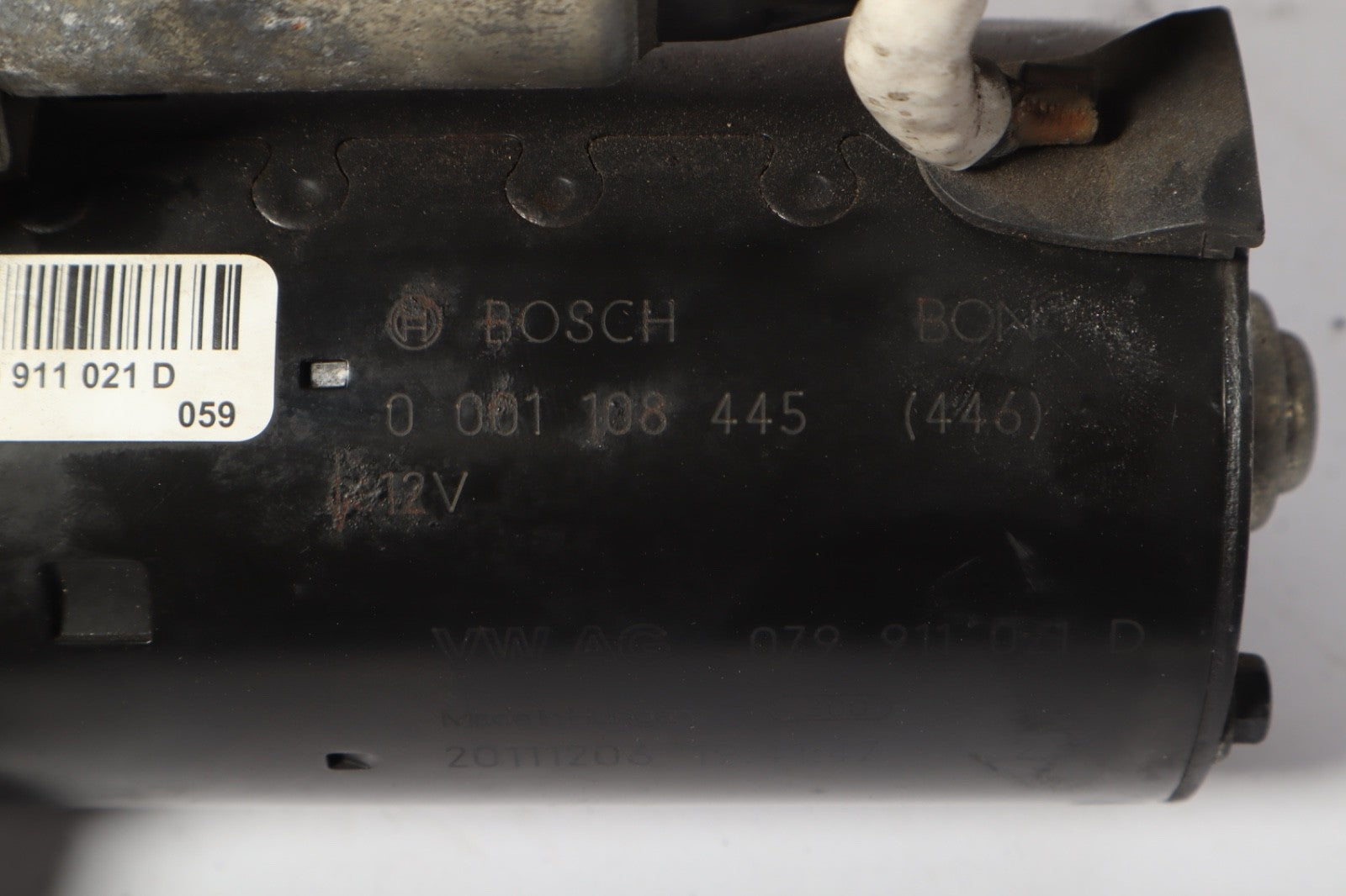 12-15 Audi A7 A6 A8 Quattro Bosch Engine Starter Motor 079911021D OEM