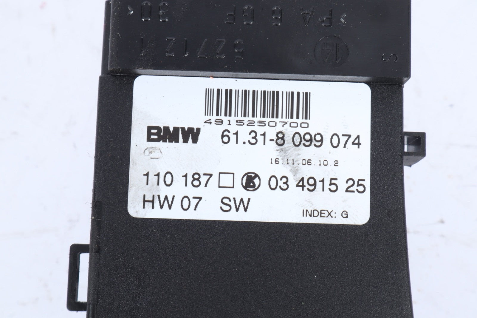 2007-2010 BMW X3 FRONT RIGHT POWER SEAT CONTROL SWITCH 61.31-8 099 074 OEM