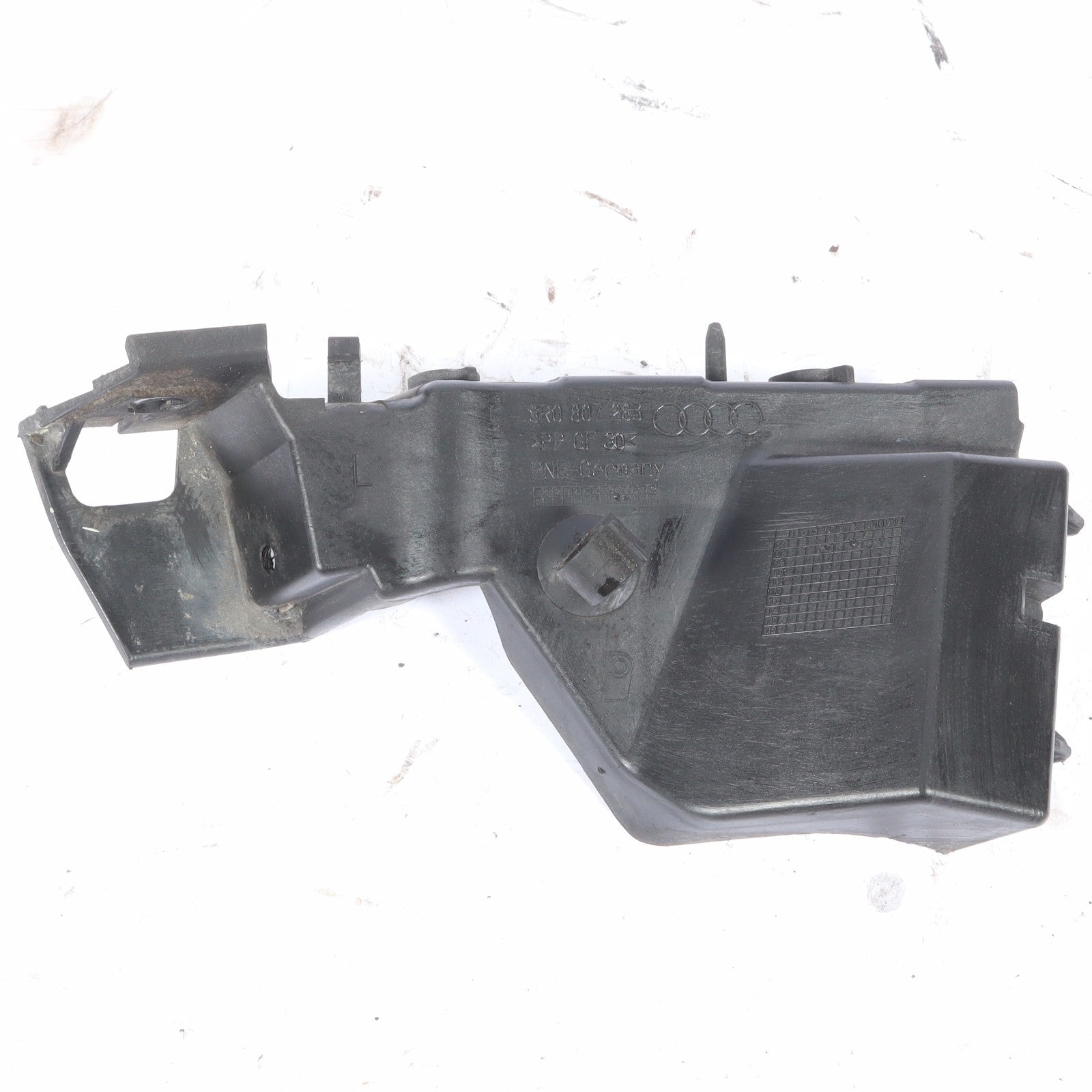 2009-2012 AUDI Q5 LEFT FRONT BUMPER GUIDE BRACKET 8R0807283 OEM