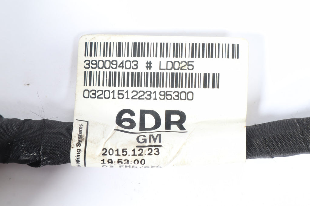 2016–2019 BUICK CASCADA FRONT LEFT DOOR WIRING HARNESS OEM 39009403