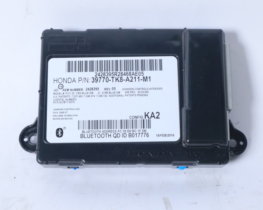 2014-2017 HONDA ODYSSEY BLUETOOTH COMMUNICATION MODULE 39770-TK8-A211-M1 OEM