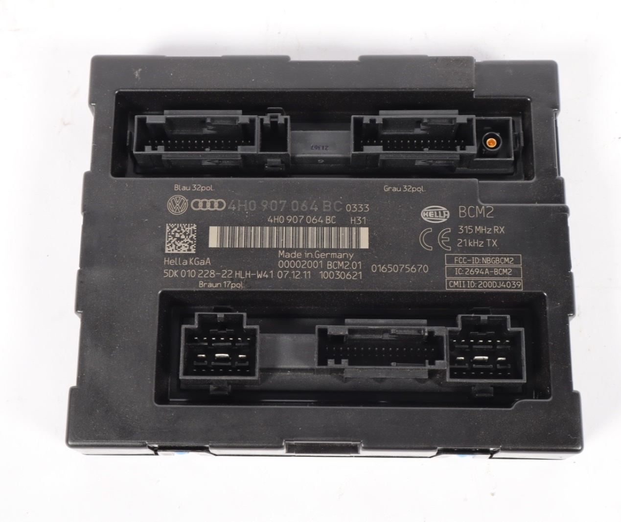 2013 - 2015 AUDI A6 S6 A7 S7 COMFORT BODY CONTROL MODULE  4H0-907-064-CR OEM