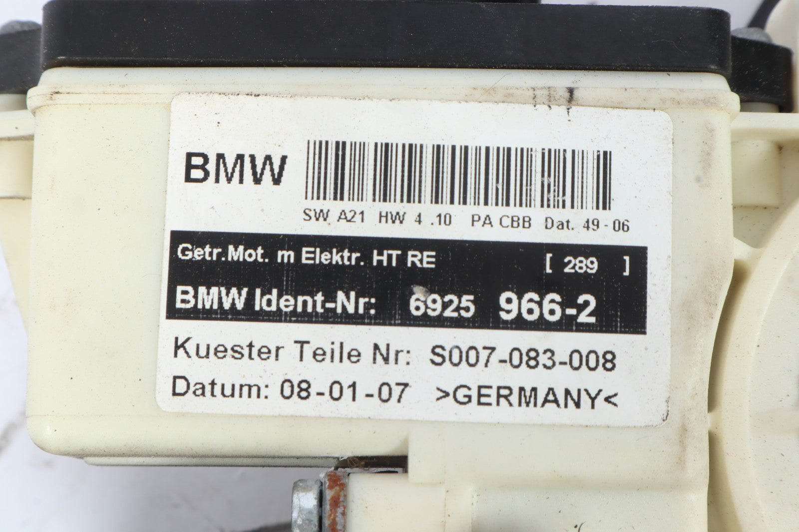 2004-2010 BMW X3 E83 5DR WINDOR REGULATOR (REAR DRIVER OFFSIDE RIGHT) 6925966-2