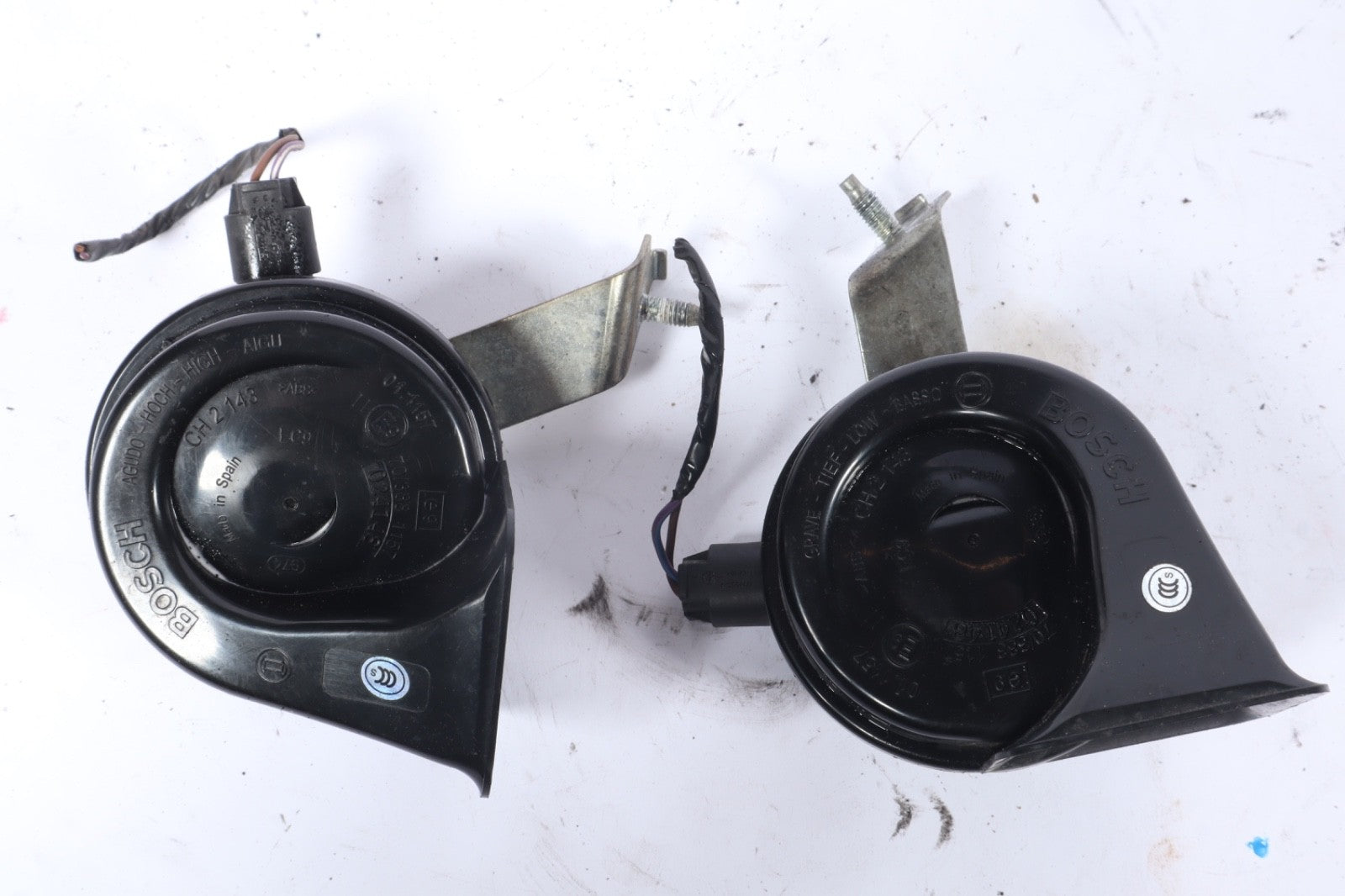 2007-2010 BMW X3 Left Right High Low Note Tone Horn Signal Set Alarm Siren OEM