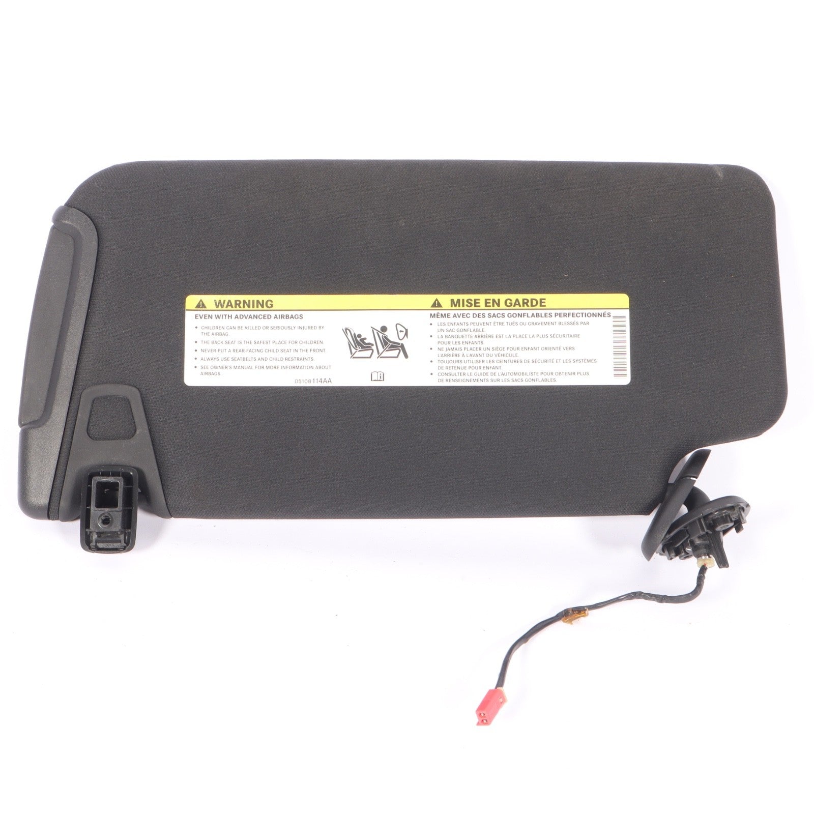 2011 - 2014 Dodge Charger Front Right Side Sun Visor Black Light OEM