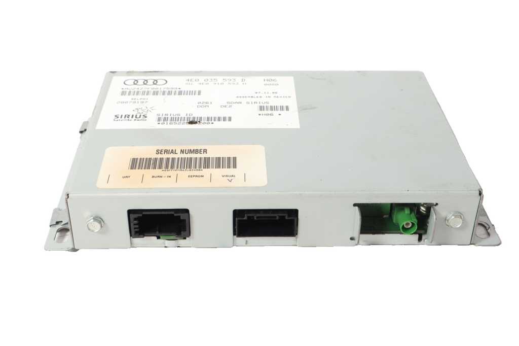2007-2009 AUDI Q7 A6 A8 SIRIUS SATELLITE RADIO MODULE 4E0035593D OEM