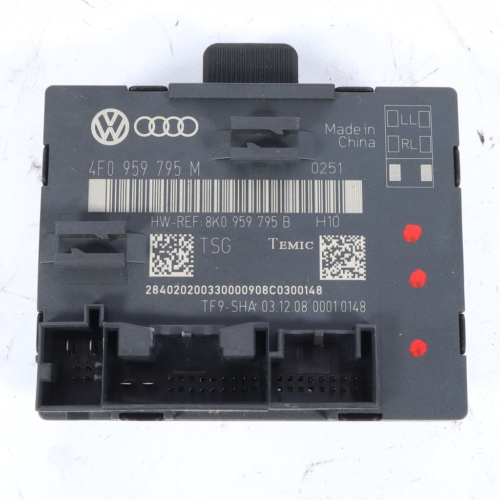 2009-2015 AUDI A6 REAR DOOR WINDOW CONTROL MODULE 4F0 959 795 M OEM