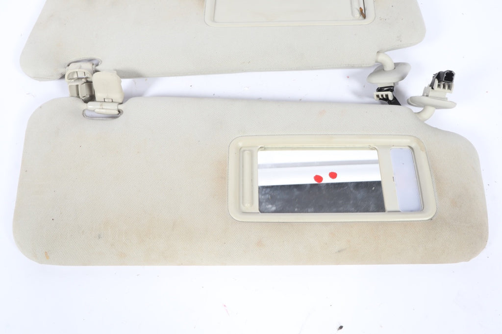 2007-2015 MAZDA CX-9 DRIVER & PASSENGER LIGHTED CLOTH SUN VISOR SET OEM