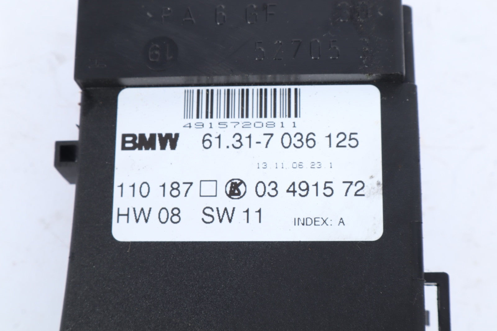 2007-2010 BMW X3 LEFT DRIVER POWER SEAT CONTROL SWITCH 61.31-7 036 125 OEM