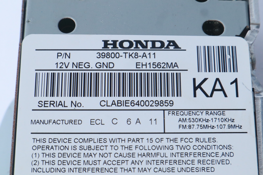 2014 - 2017 Honda Odyssey OEM Factory Radio Satellite Tuner