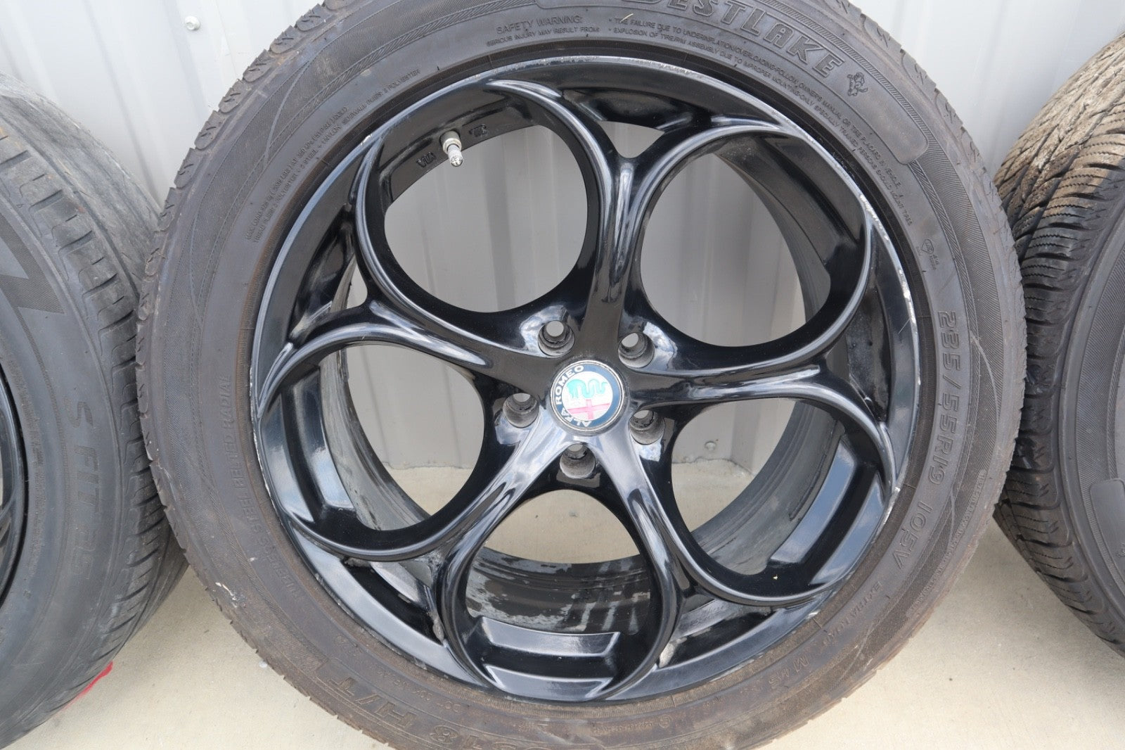 ALFA ROMEO STELVIO 19 INCH RIMS DRAKE STYLE 4 PIECE SET OEM