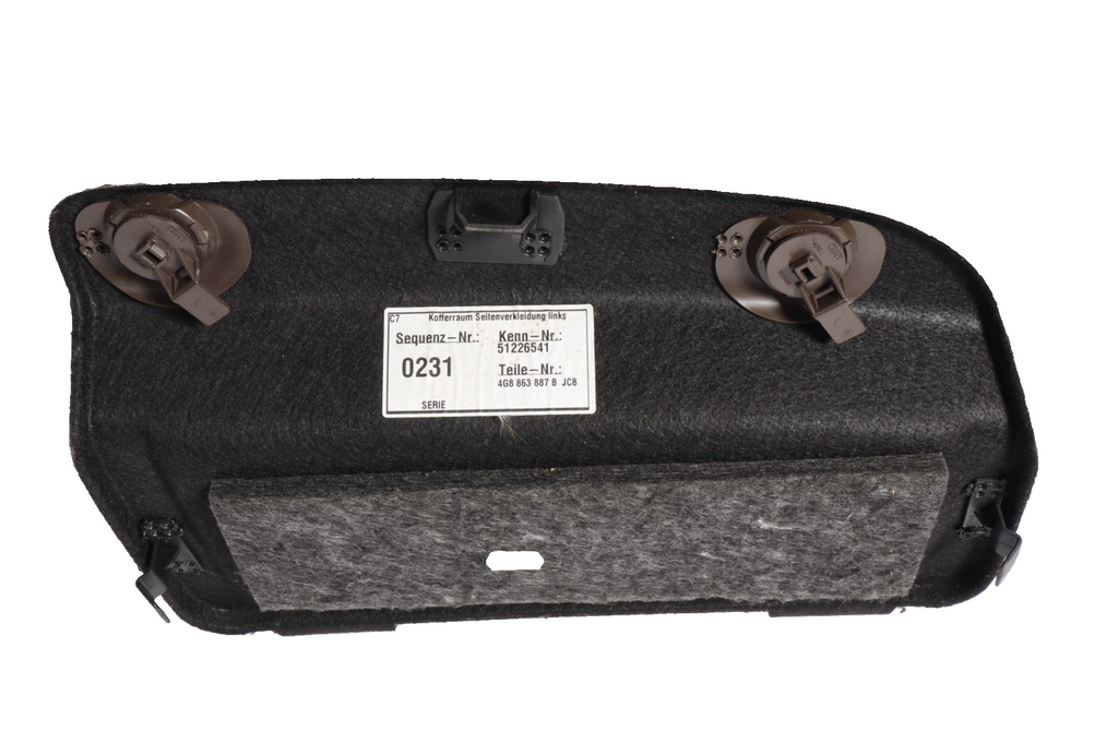 2012-2014 AUDI A7 Quattro - LEFT Trunk Access Panel / BOOT Lining 4G8863887B