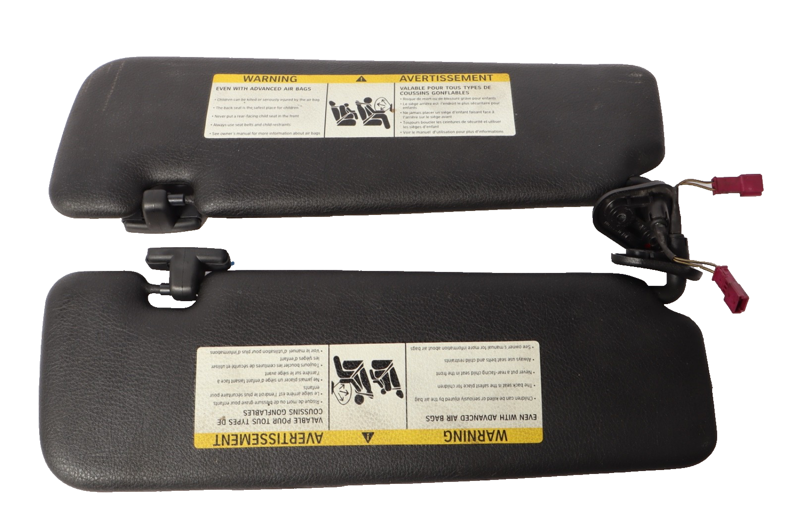 2012-2018 BMW 650I Gran Coupe Front Side Sun Visor Black Set OEM 1010232400
