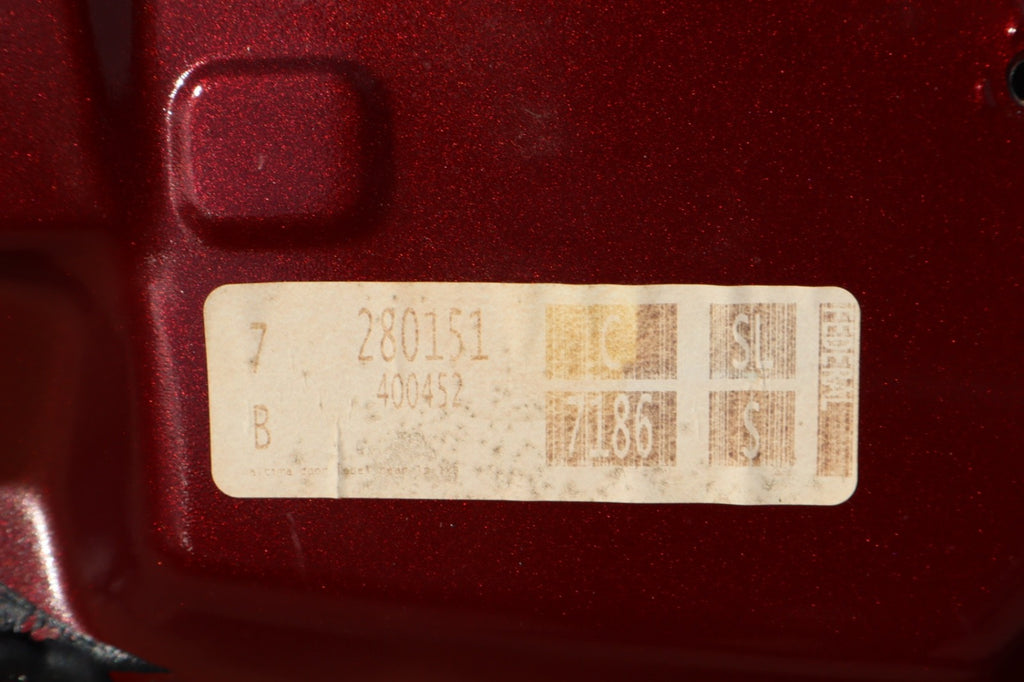 2016-2019 NISSAN MAXIMA REAR LEFT SIDE DOOR SHELL COVER RED METALLIC OEM