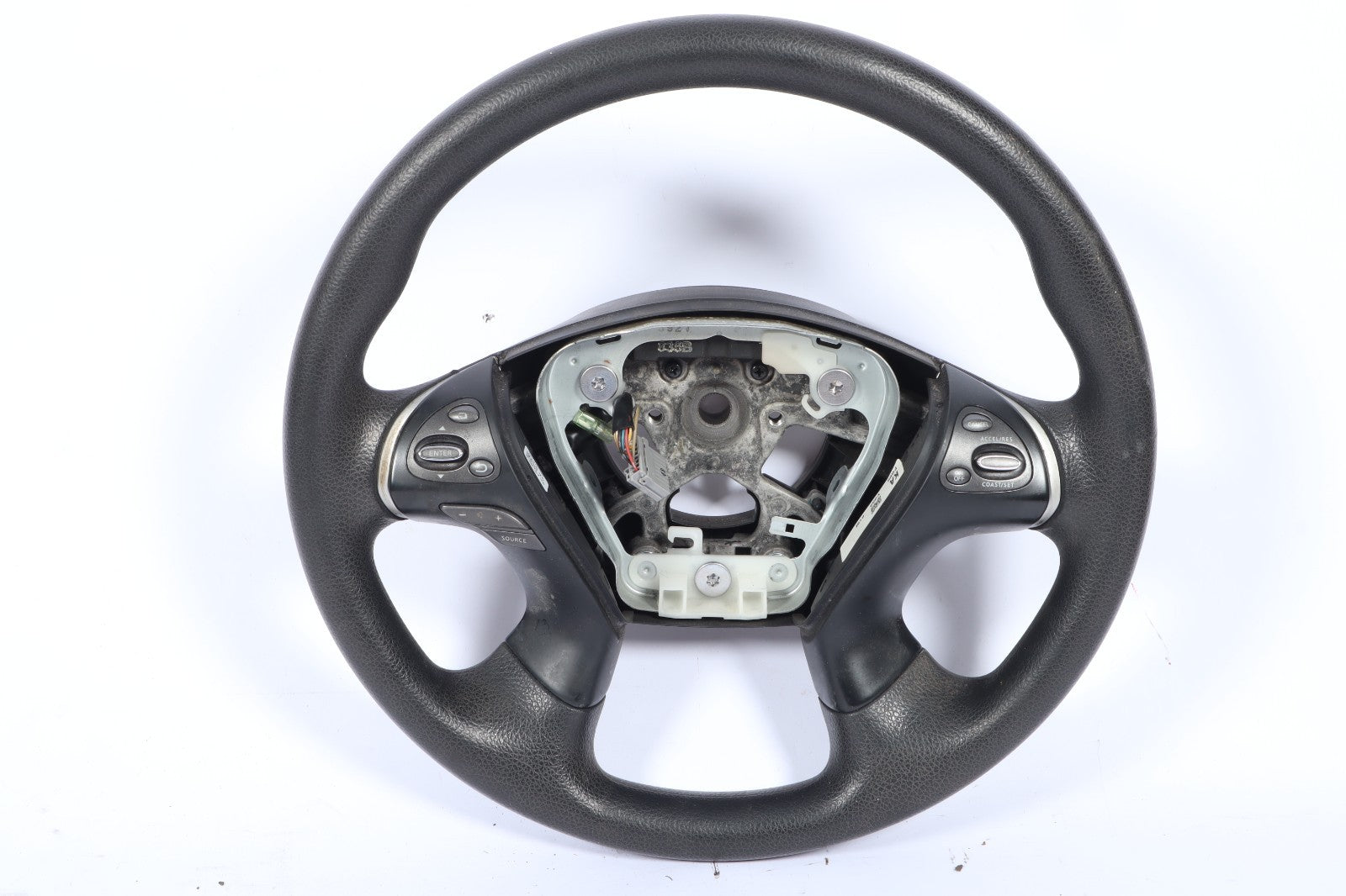 2013-2016 NISSAN PATHFINDER STEERING WHEEL BLACK LEATHER OEM