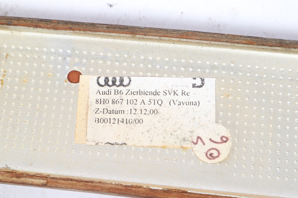 2003-2008 AUDI A4 CABRIOLET REAR RIGHT WOOD TRIM OEM 8H0867102A