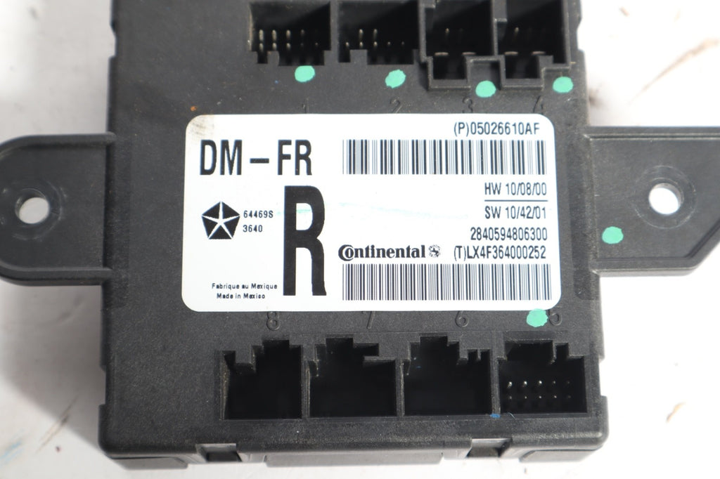 2011 - 2014 CHRYSLER DODGE JEEP RIGHT DRIVER DOOR CONTROL MODULE 05026610AF OEM