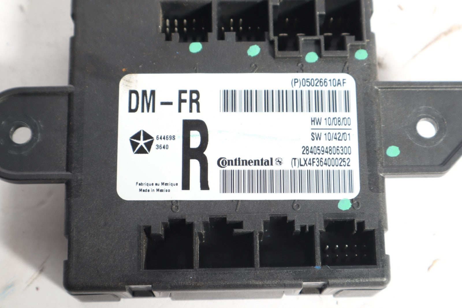 2011 - 2014 CHRYSLER DODGE JEEP RIGHT DRIVER DOOR CONTROL MODULE 05026610AF OEM