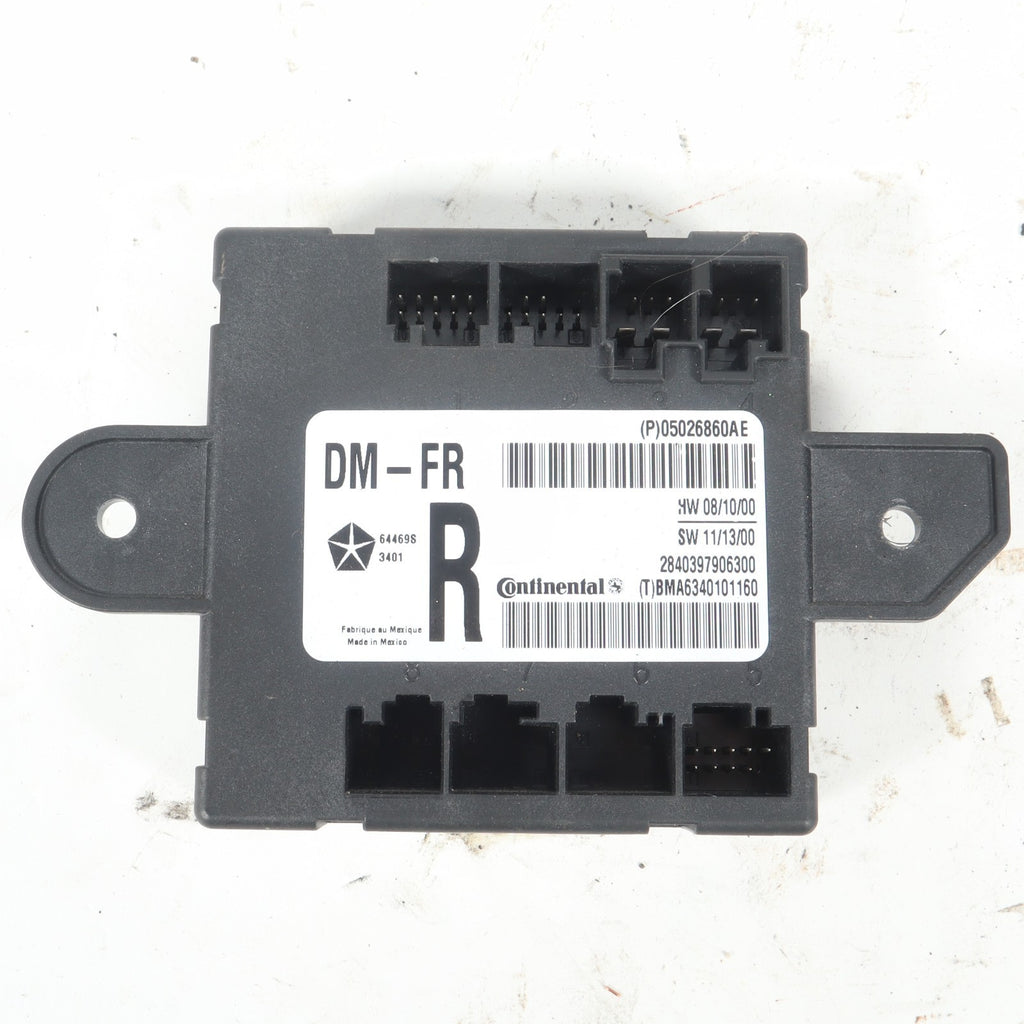 2011-2018 DODGE GRANd CARAVAN RIGHT FRONT DOOR MODULE P05026860AE OEM