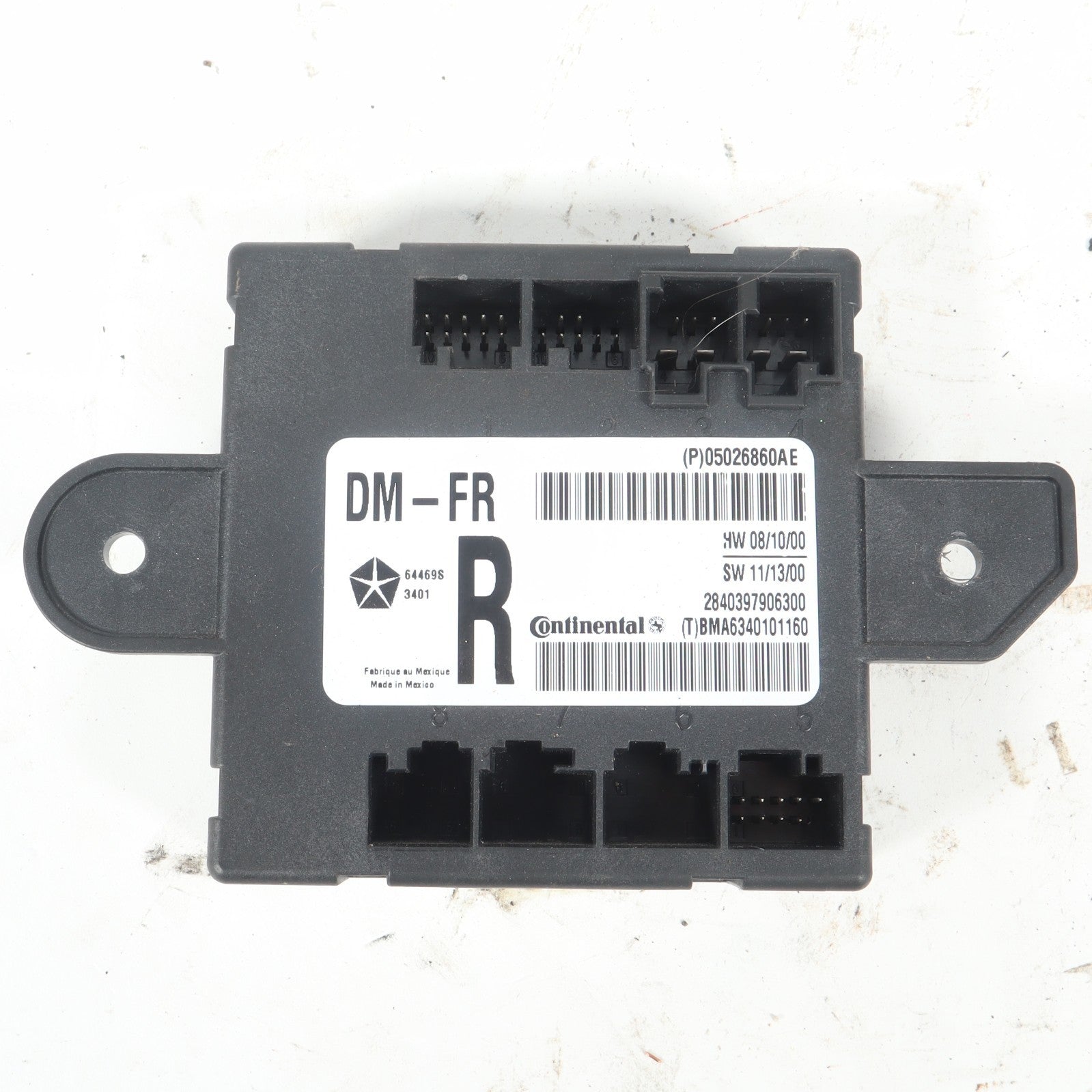 2011-2018 DODGE GRANd CARAVAN RIGHT FRONT DOOR MODULE P05026860AE OEM