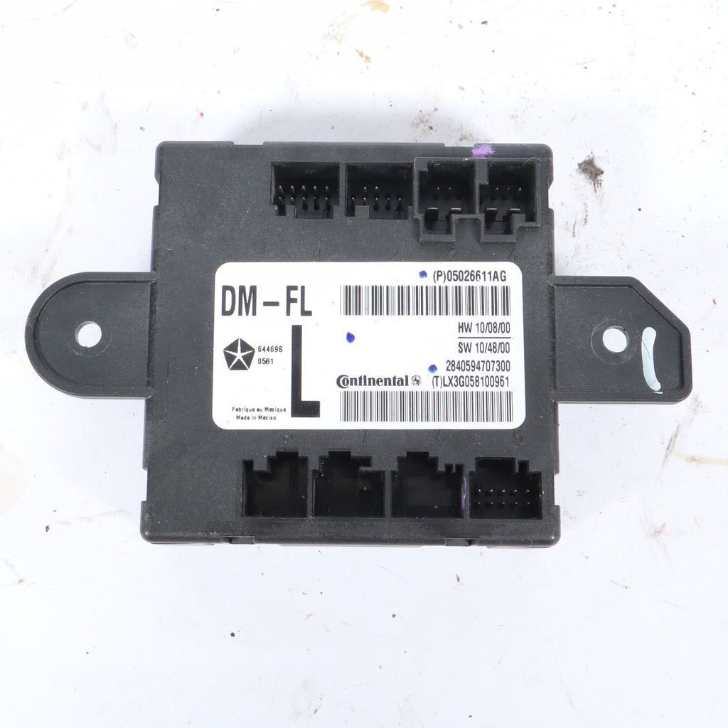 2011-2014 Chrysler Dodge Jeep Ram Driver Left Front Door Module 05026611AG OEM