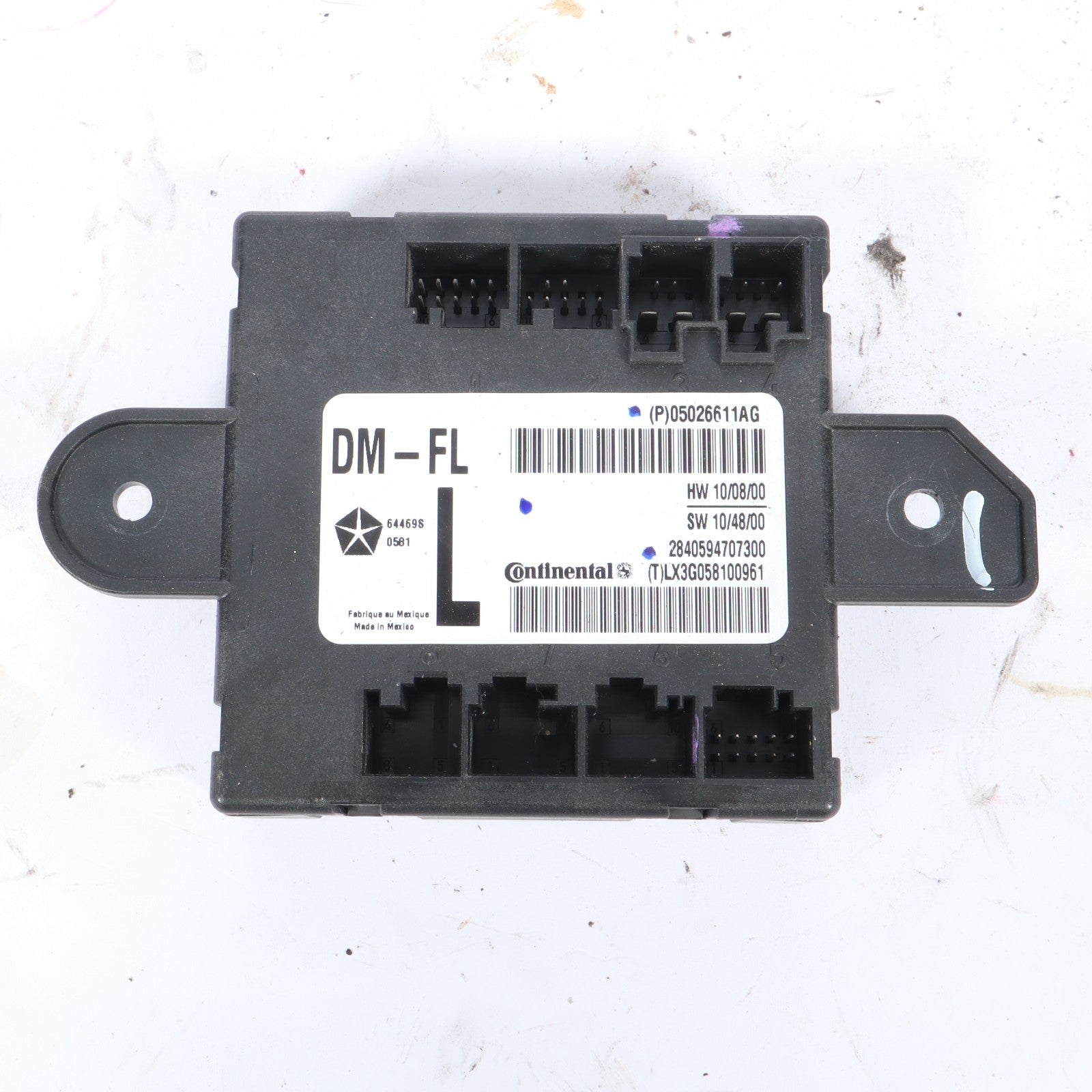 2011-2014 Chrysler Dodge Jeep Ram Driver Left Front Door Module 05026611AG OEM