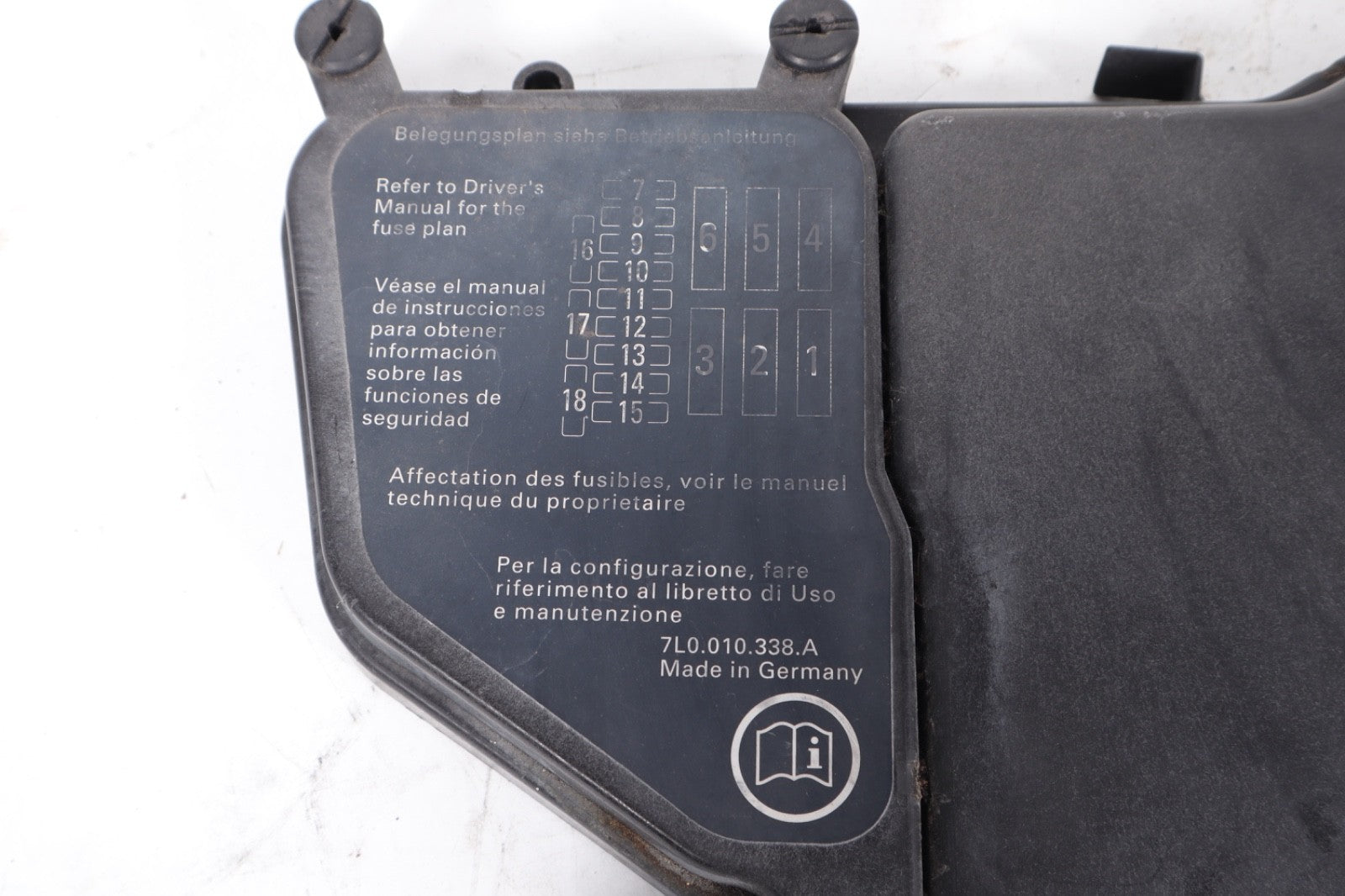 2003-2018 PORSCHE CAYENNE AUDI Q7 VW ENGINE BAY FUSE BOX COVER OEM 7L0937576B
