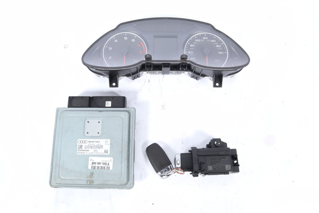 2009-2010 AUDI Q5 ECU ENGINE COMPUTER CLUSTER IGNITION KEY OEM 8R0 907 559 A