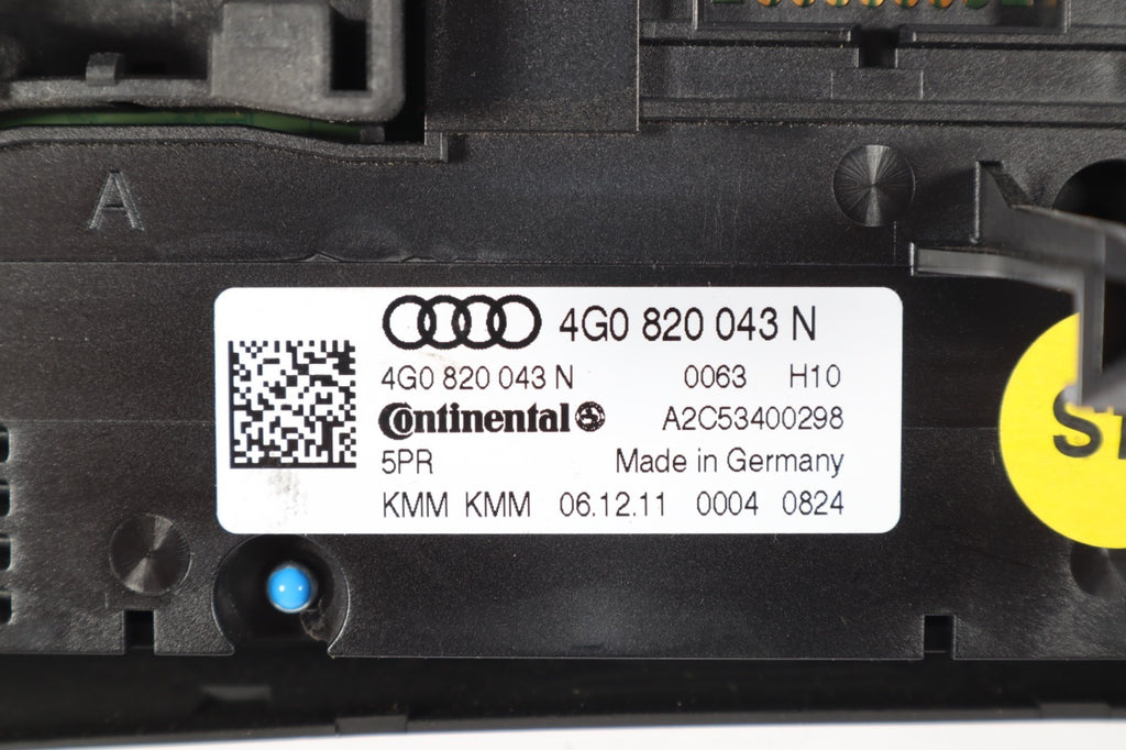 2012-2015 AUDI A7 Front AC Climate Control Temp Unit PANEL OEM 4G0820043N