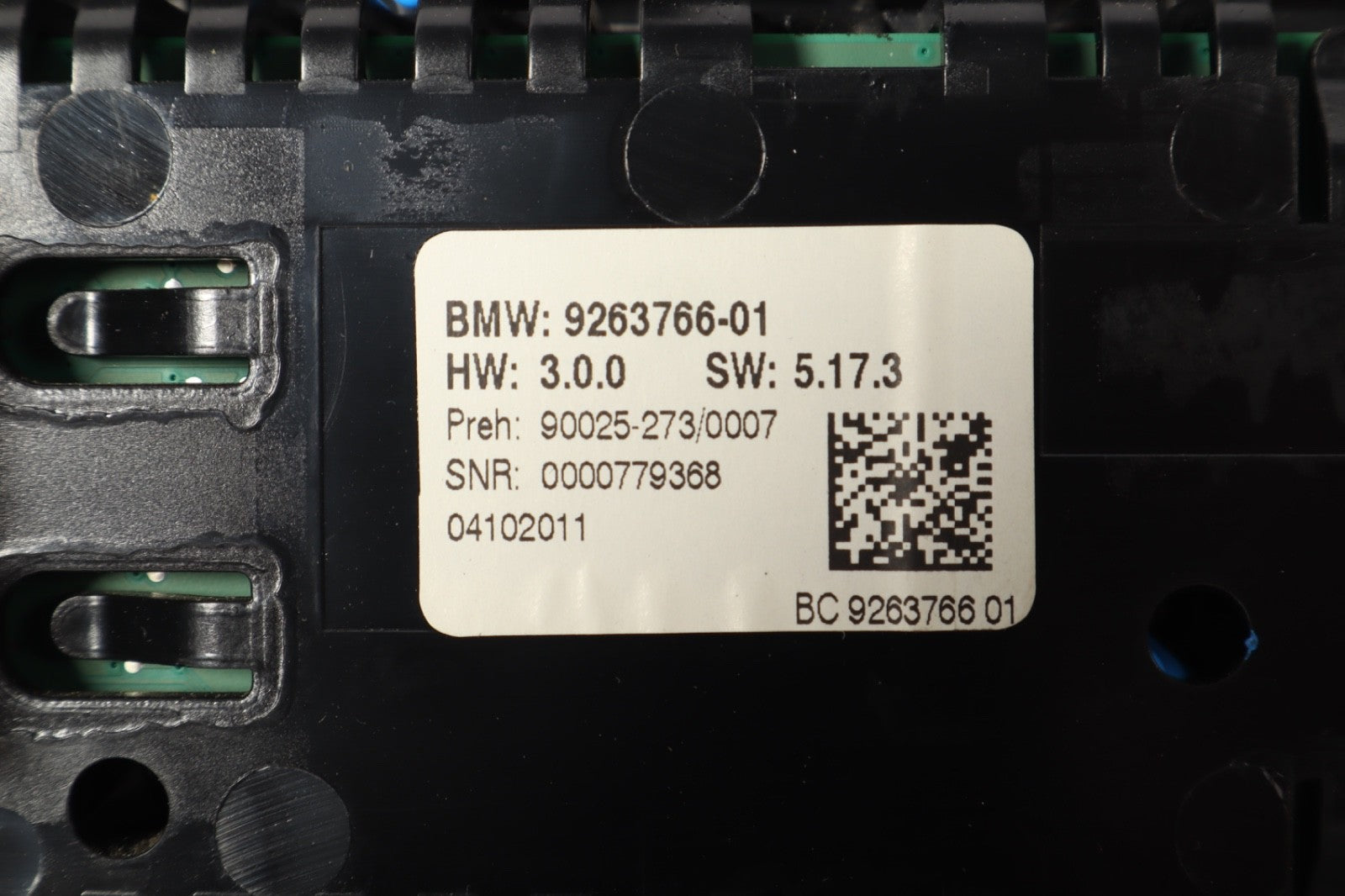 2012-2018 BMW 640i 650I - Radio / Climate Control TEMP UNIT 9386653 OEM