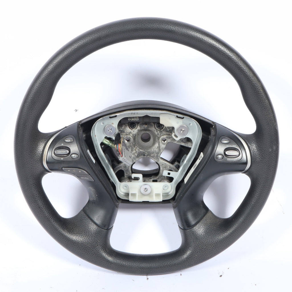 2013-2016 NISSAN PATHFINDER STEERING WHEEL BLACK LEATHER OEM