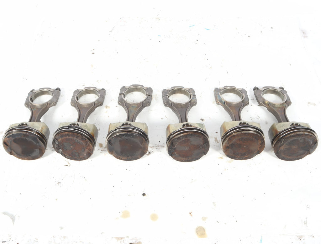BMW 550 650 X5 X6 4.4L N63 TWIN TURBO ENGINE MOTOR PISTON W/ ROD SET OF 6 OEM