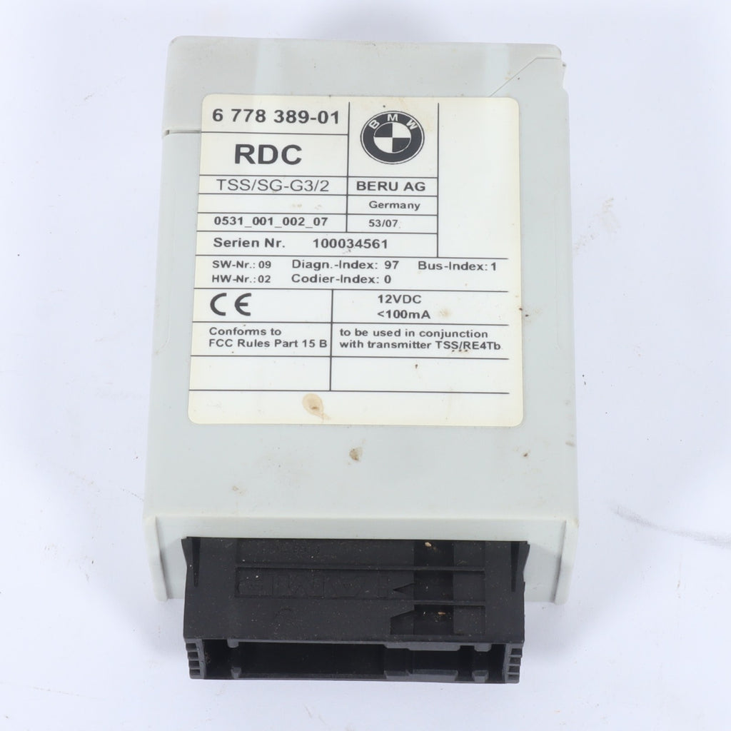 2007-2010 BMW X3 TIRE PRESSURE CONTROL MODULE 6778389-01 OEM
