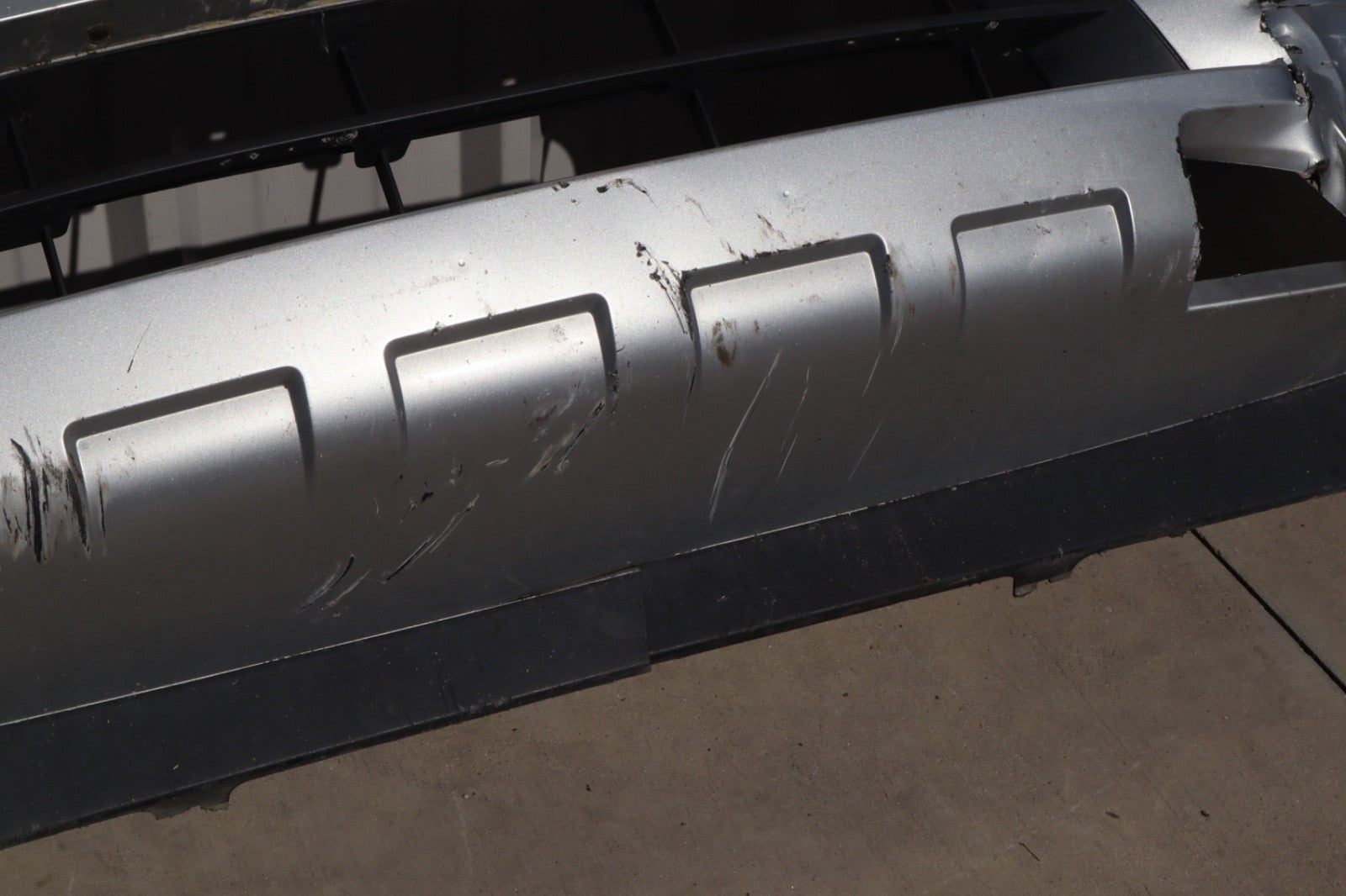 2007-2013 Nissan Armada Front Bumper Cover Silver OEM *Cracked*