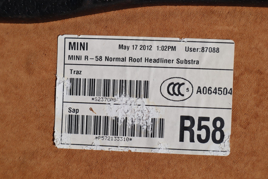 2012 MINI COOPER ROOF HEADLINER OEM