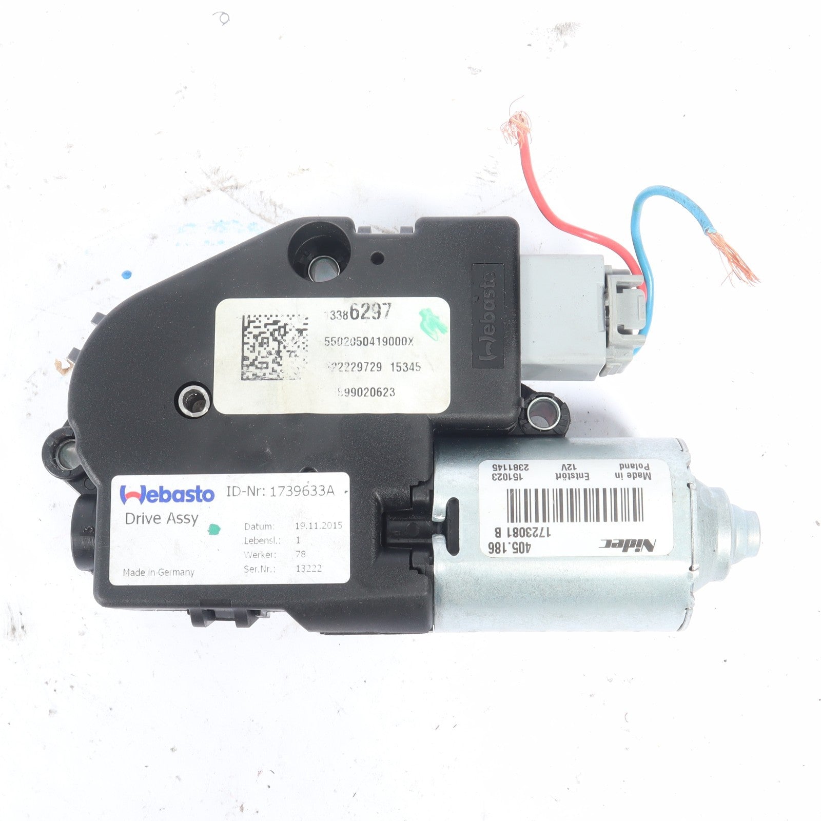 2016-2019 BUICK CASCADA CONVERTIBLE TOP REAR COMPARTMENT ACTUATOR MOTOR OEM